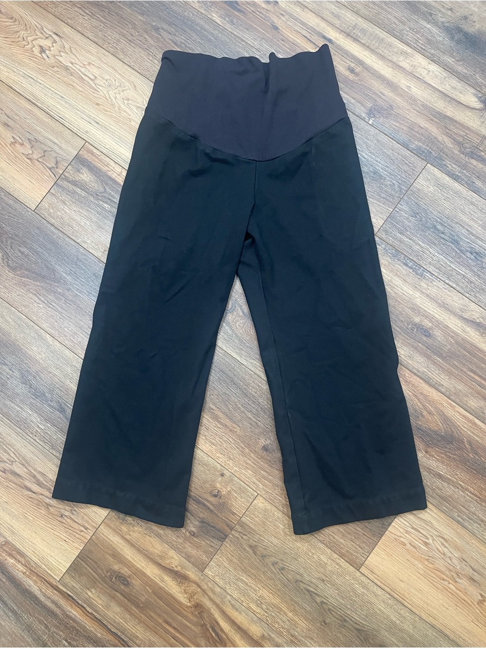 Maeve Black Wide-Leg Maternity Pants